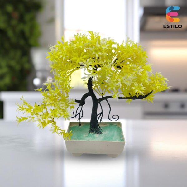 Artificial Bonsai Tree yellow Decoration Piece - Image 4