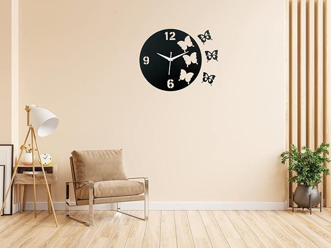 3D Beautiful  wooden  Fly Design Wall Clock for Living Room, Hall and Office