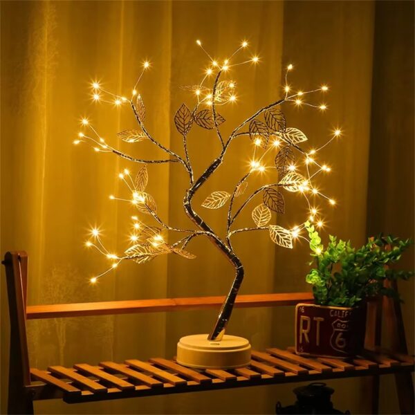 Tree LED Light USB Table Lamp Adjustable Touch Switch DIY Artificial Xmas Tree Fairy Night Light Home  Decoration 1PC - Image 3