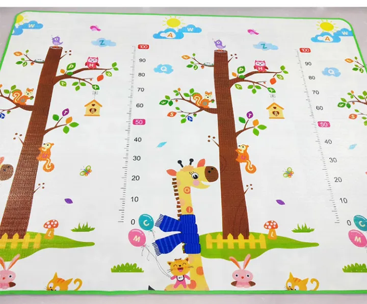 Crawling Mat for Baby Floor Play Mat Double-Sided Baby Playmat ​Foam Reversible Waterproof Game Mat for Infants Toddlers Kids (Random Color) (Random Design)