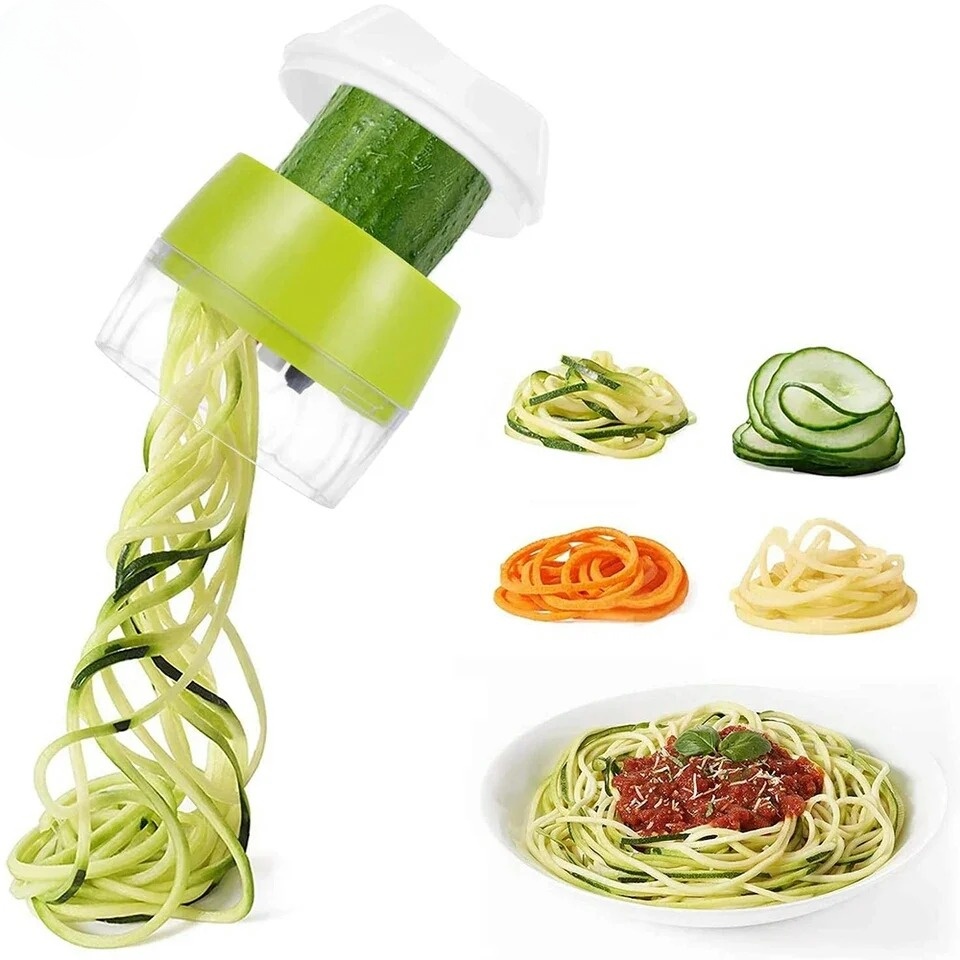 4in1 Vegetable Spiral Cutter / BPA-Free ABS plastic materials and 304 stainless steel blades