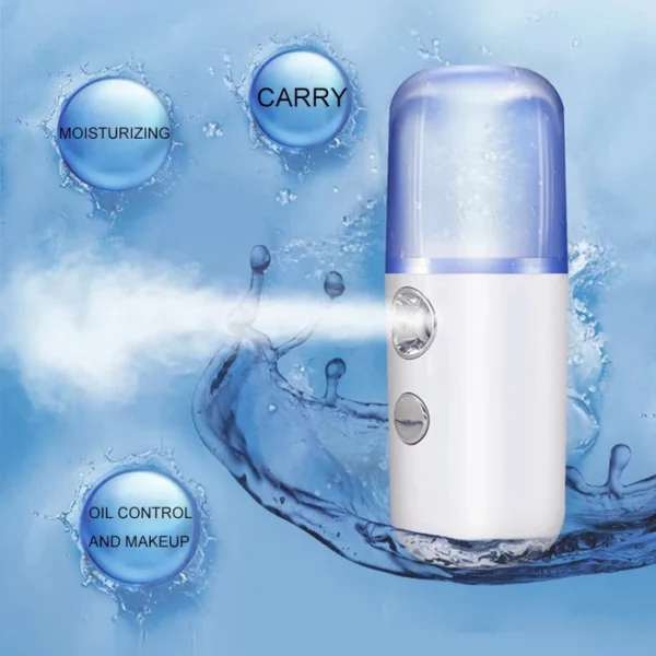RECHARGEABLE MINI NANO FACE STEAMER OR SPRAYER (RANDOM COLOR) - Image 5