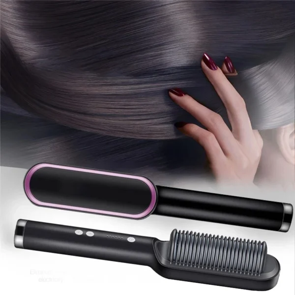 Hair Straightening Comb/Brush, Curling Comb Dual-Purpose Hair Straightener Styling Comb, Splint Does Not Damage The Inner Buckle for Professional Salon at Home (Random colors) - Image 9