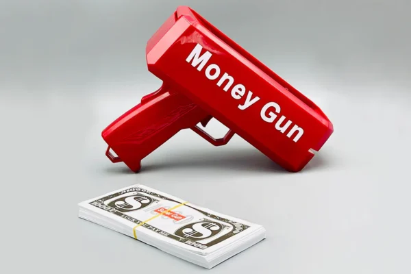 Rain Money Gun_ Paper Playing Spray Money Toy Gun_, Prop Money Gun(red color) - Image 6