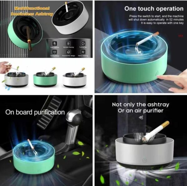 Ashtray With Air Purifier, Ashtray Smokeless | Multipurpose Ashtray With Air Purifier Function (random Colors) - Image 4