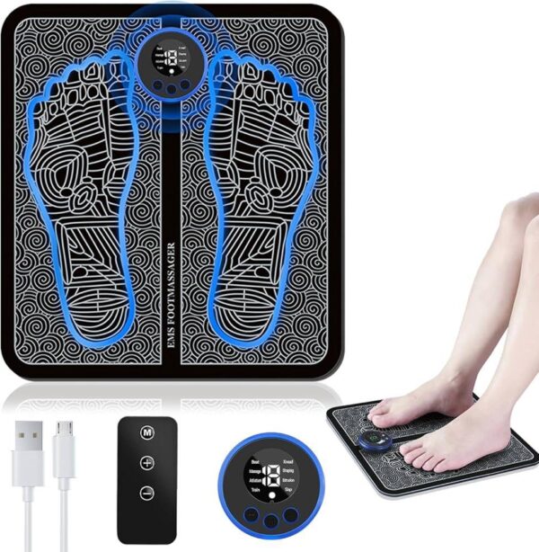 EMS Foot Massager Mat Electric USB Charging Smart Display Tens Acupuncture Feet Cushion Blood Circulation Pad Health Care Home - Image 2