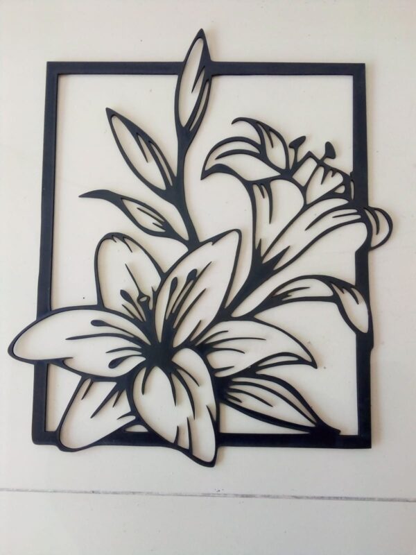 Home Decoration Flower Design Wooden Wall Art D15 - Image 3