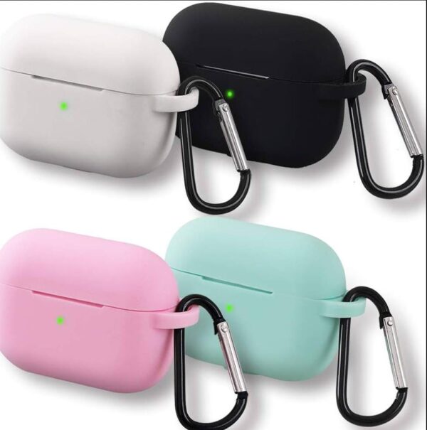 Airpods Pro 2 Soft Silicone Case With Hanging Clip (random color) - Image 3