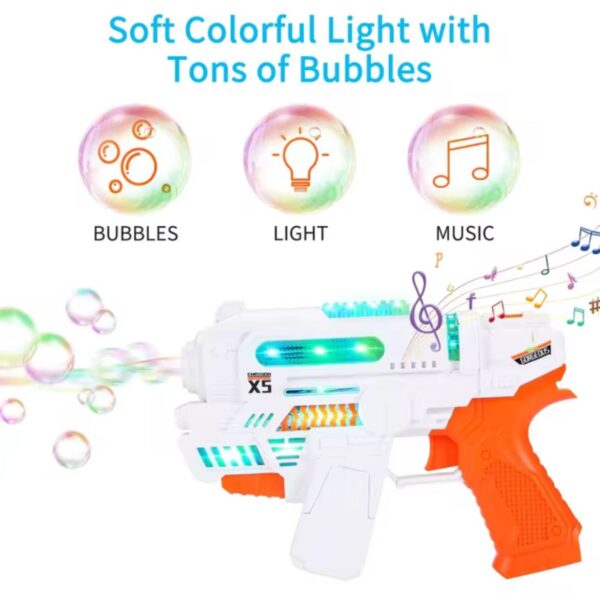 Amazing Bubble Gun with Lights and Music sound toy for kids.  (random color) - Image 5