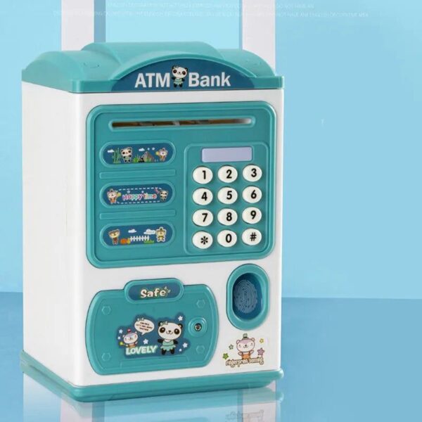 Piggy Bank Atm Children saving money box with password and fingerprint (random color) - Image 7