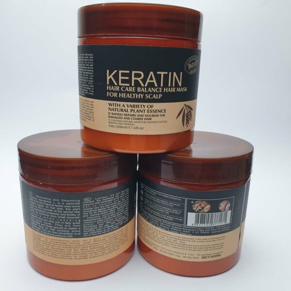 Pack of 2  Hair Keratin Mask & Shampoo Deal,  500ml - Image 3