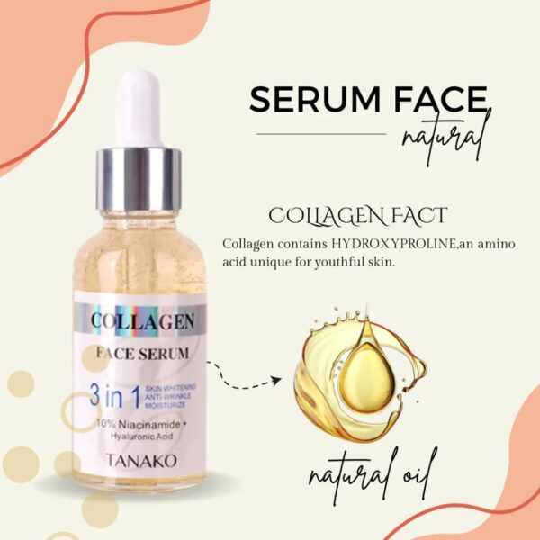 3 in 1 Korean Natural Oil Whitening & Anti Aging Serum 30ml - Image 4