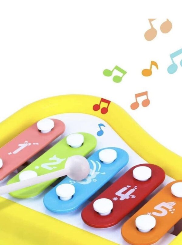 . 2 in 1 Xialophone and Piano with 2 drum sticks multi color Musical Instrument Toy for Toddler, Baby and Children - Image 5