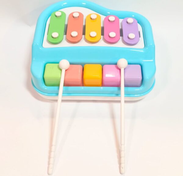 . 2 in 1 Xialophone and Piano with 2 drum sticks multi color Musical Instrument Toy for Toddler, Baby and Children - Image 7