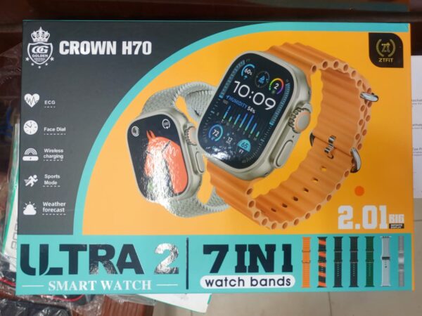 CROWN H70  SMART WATCH 7 straps (random color)