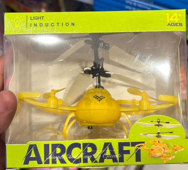 Aircraft Hand-Controlled sensor helicopter Rechargeable + light   for kids (random color) - Image 2