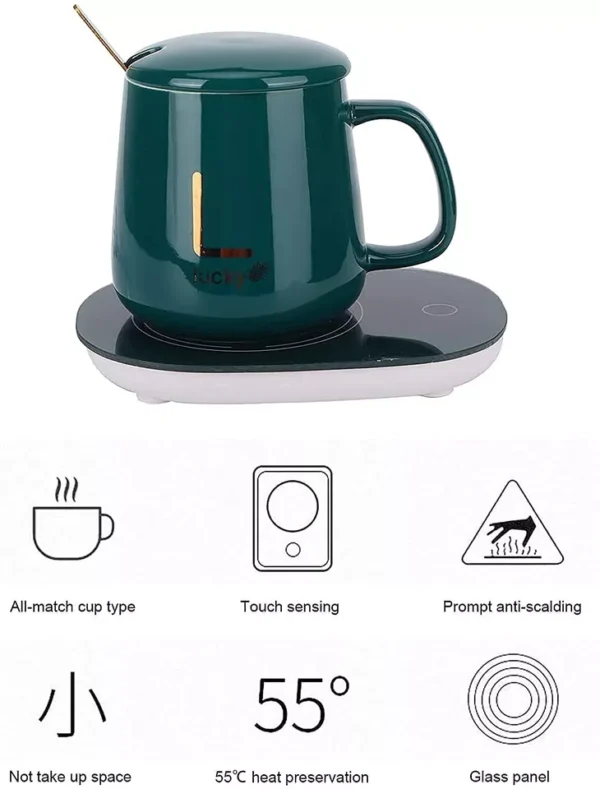 Electric Heated Coffee Mug with Temperature Controlled Pad (random color) - Image 10