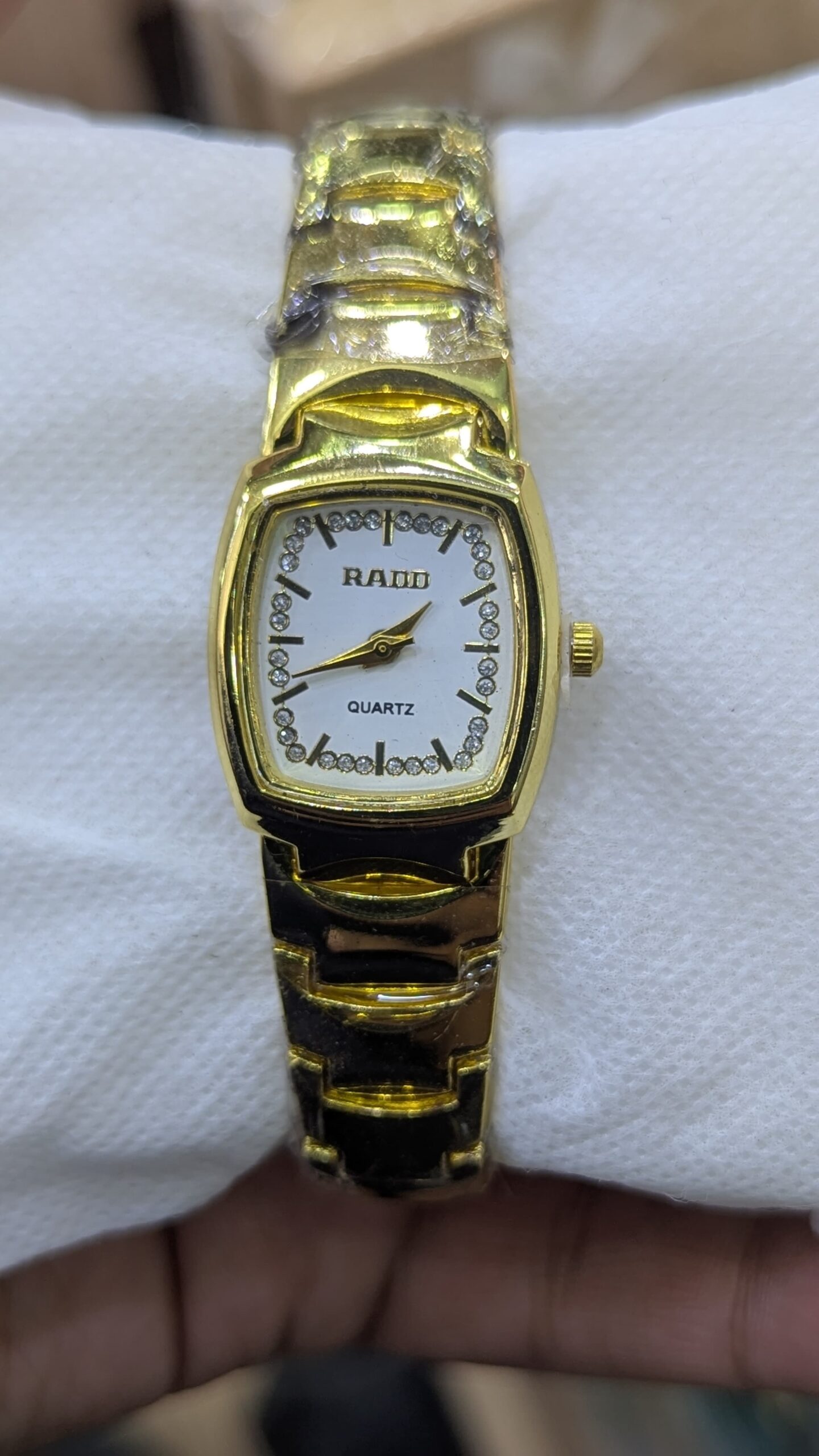 Rectangular Casual Watches Rado Golden watch’ for women