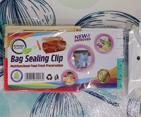 (pack of 12 ) Food Sealing Clip  Plastic Bag Moisture Sealing Clamp Food Saver Kitchen Snack Tool (Random Color) - Image 8